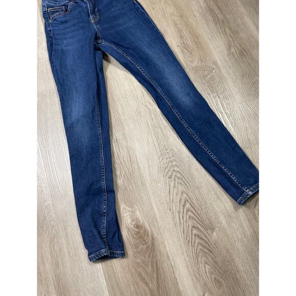 H&M Women's High Waist 8 Skinny Jeans Blue Stretch Denim‎ 99% Cotton Casual Y2K - Picture 4 of 10